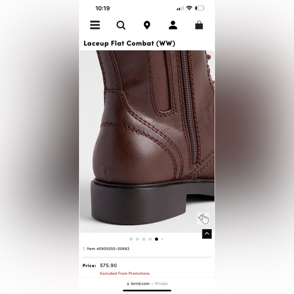 Torrid lace up flat combat dark brown boots 🍂 - Picture 7 of 10